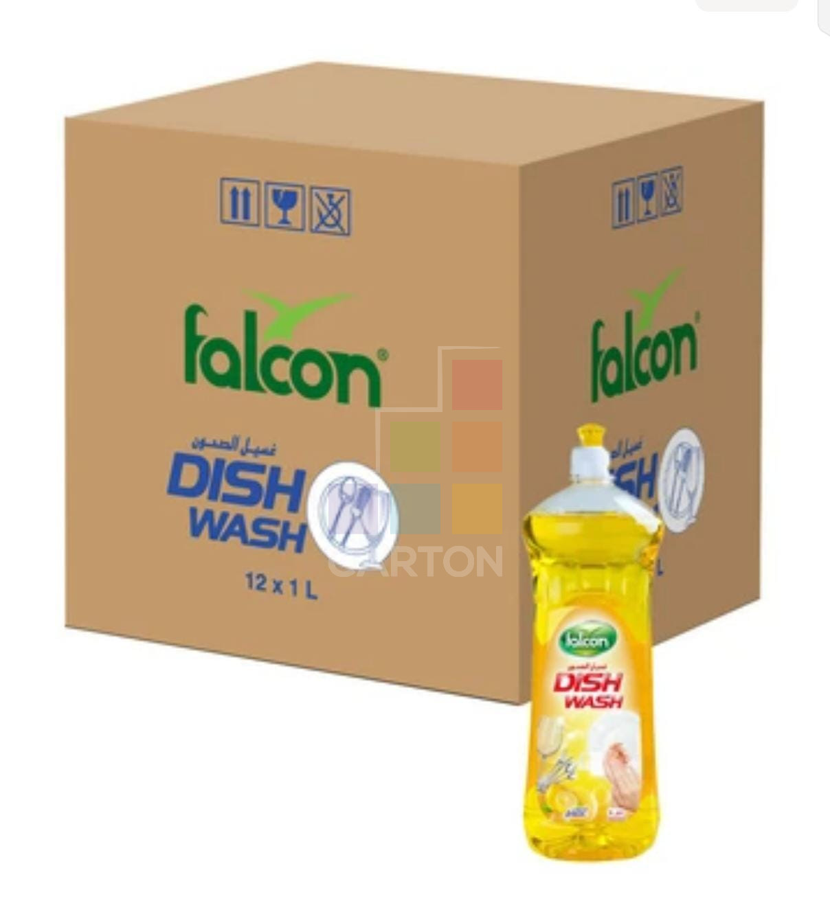 Falcon Dishwash Lemon 12*1Ltr